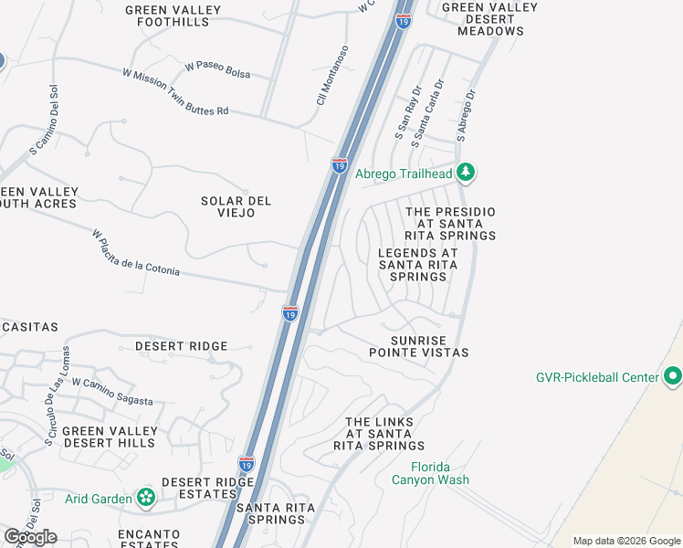 map of restaurants, bars, coffee shops, grocery stores, and more near 2339 South Orchard View Drive in Green Valley