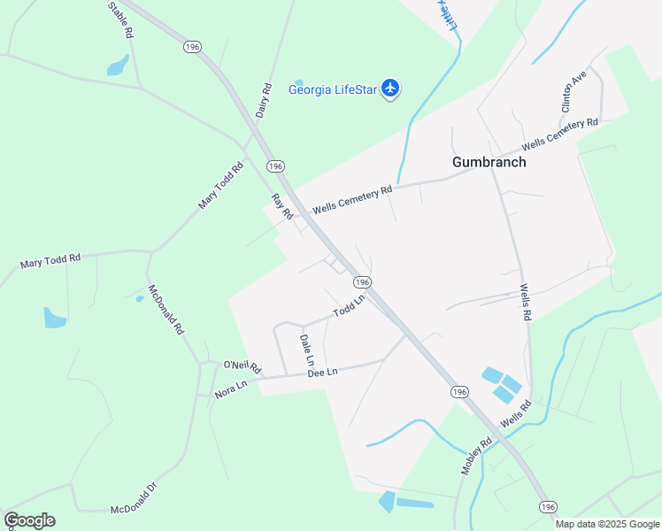 map of restaurants, bars, coffee shops, grocery stores, and more near 68 Manous Circle in Hinesville