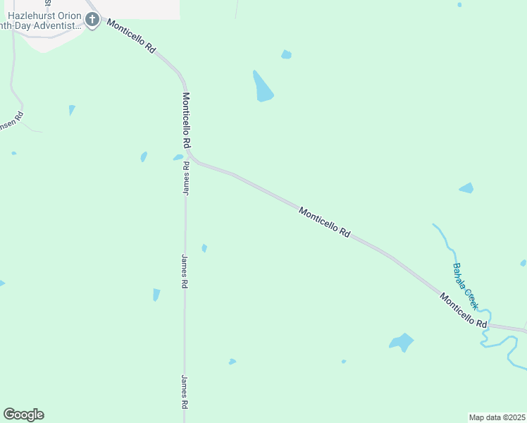 map of restaurants, bars, coffee shops, grocery stores, and more near 14065 Monticello Road in Hazlehurst