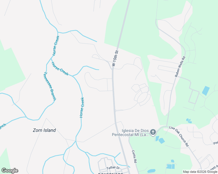 map of restaurants, bars, coffee shops, grocery stores, and more near West 15th Street in Hinesville