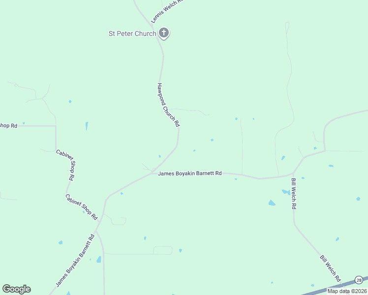 map of restaurants, bars, coffee shops, grocery stores, and more near 142 Hawpond Church Road in Magee