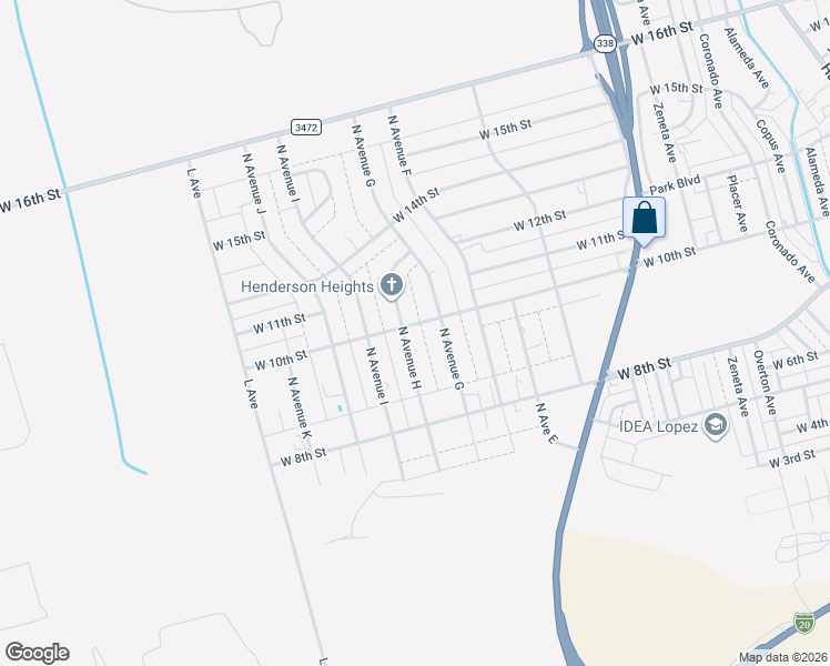 map of restaurants, bars, coffee shops, grocery stores, and more near 4033 West 10th Street in Odessa