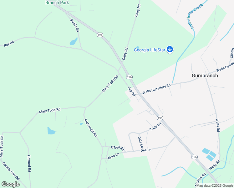 map of restaurants, bars, coffee shops, grocery stores, and more near 340-598 Ray Road in Hinesville