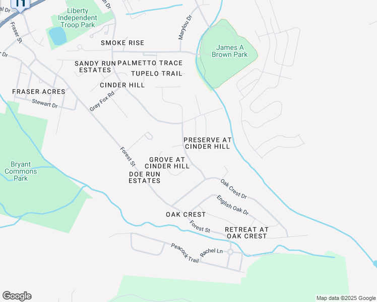 map of restaurants, bars, coffee shops, grocery stores, and more near 401 Club Drive in Hinesville