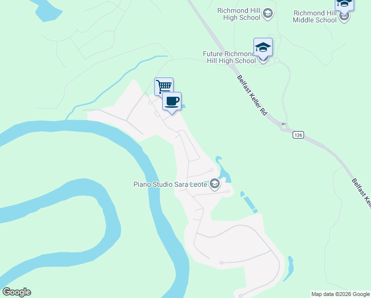 map of restaurants, bars, coffee shops, grocery stores, and more near 152 Peregrine Circle in Richmond Hill