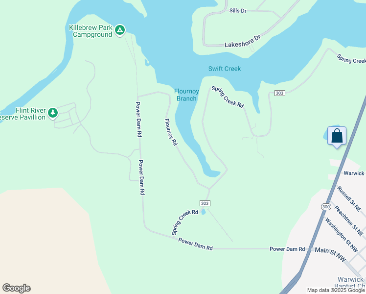 map of restaurants, bars, coffee shops, grocery stores, and more near 916 Flournoy Road in Warwick