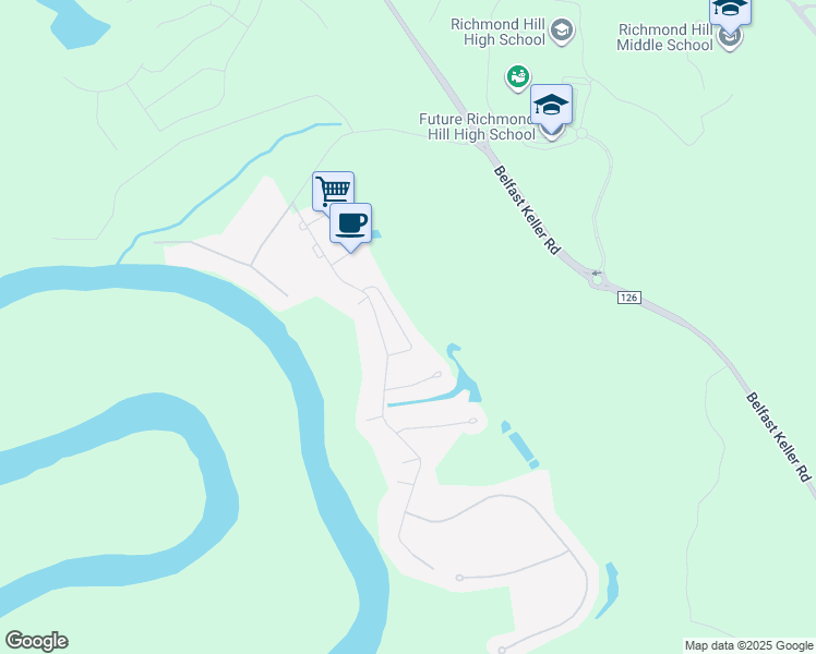 map of restaurants, bars, coffee shops, grocery stores, and more near 157 Peregrine Circle in Richmond Hill