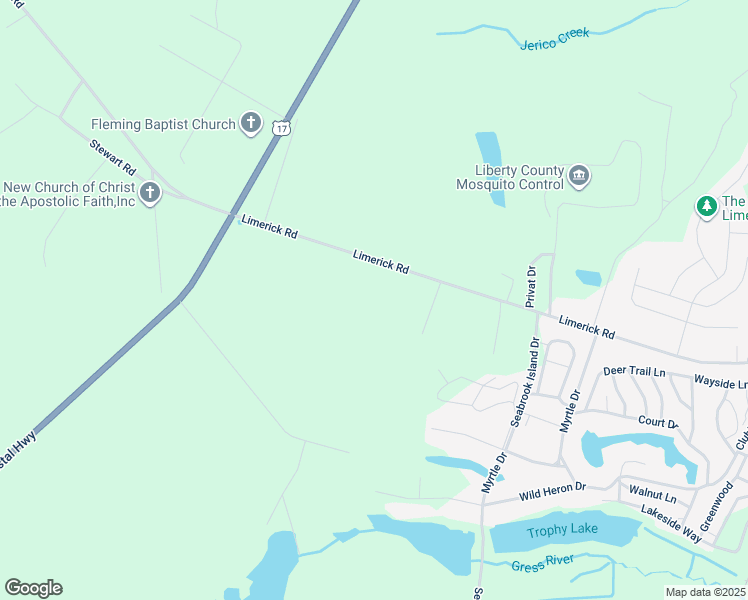 map of restaurants, bars, coffee shops, grocery stores, and more near 1-469 Limerick Road in Midway