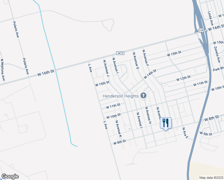 map of restaurants, bars, coffee shops, grocery stores, and more near 4336 West 14th Street in Odessa