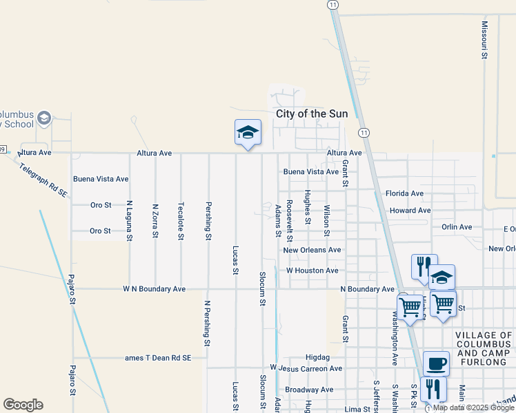 map of restaurants, bars, coffee shops, grocery stores, and more near 701 Slocum in Columbus