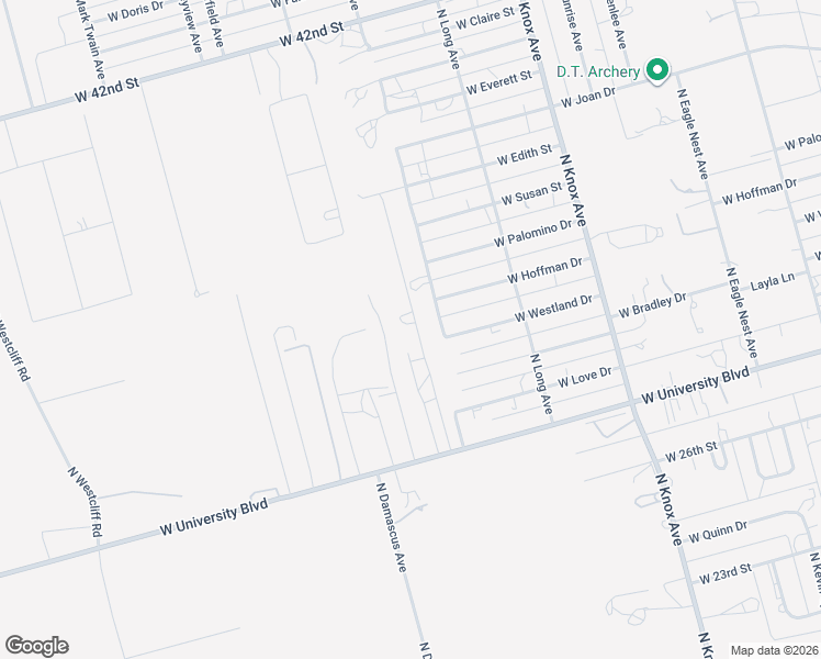 map of restaurants, bars, coffee shops, grocery stores, and more near 12380 West Love Drive in Odessa