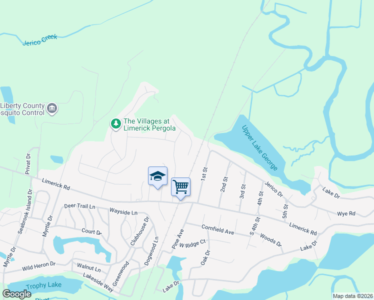 map of restaurants, bars, coffee shops, grocery stores, and more near 46 Outpost Trail in Midway