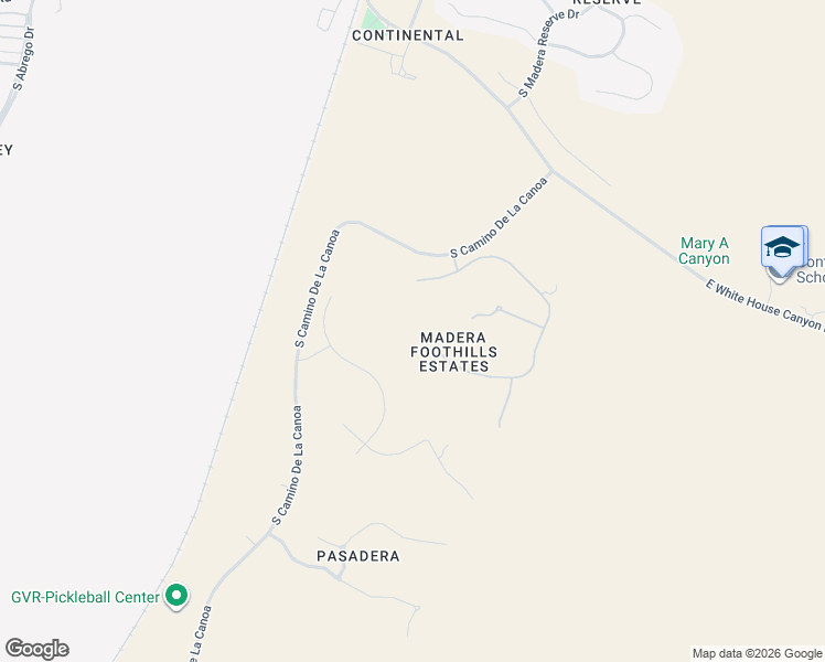 map of restaurants, bars, coffee shops, grocery stores, and more near 640 East Canyon Rock Road in Green Valley