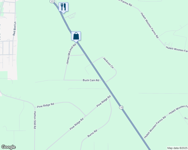 map of restaurants, bars, coffee shops, grocery stores, and more near 351 Alma Highway in Hazlehurst