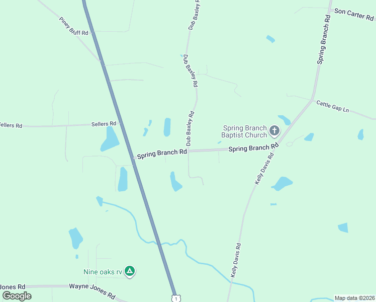 map of restaurants, bars, coffee shops, grocery stores, and more near 43 Dub Baxley Road in Baxley