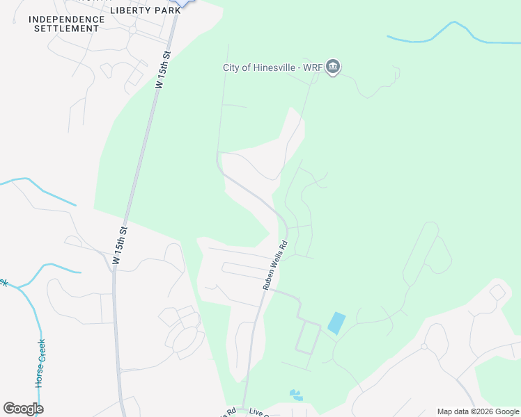 map of restaurants, bars, coffee shops, grocery stores, and more near 792 Ruben Wells Road in Hinesville