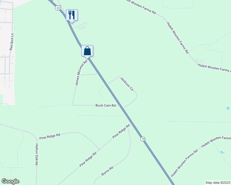 map of restaurants, bars, coffee shops, grocery stores, and more near 351 Alma Highway in Hazlehurst