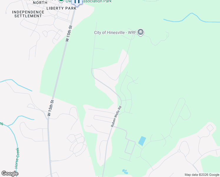 map of restaurants, bars, coffee shops, grocery stores, and more near 792 Ruben Wells Road in Hinesville