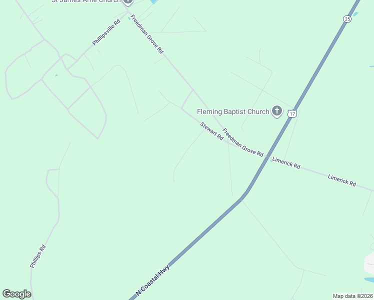 map of restaurants, bars, coffee shops, grocery stores, and more near Pyett Road in Liberty County