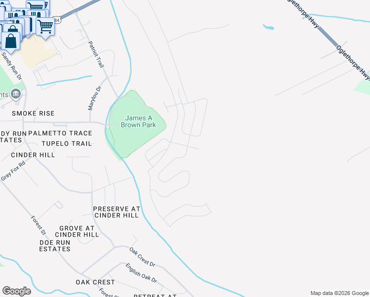 map of restaurants, bars, coffee shops, grocery stores, and more near Lee Road in Hinesville