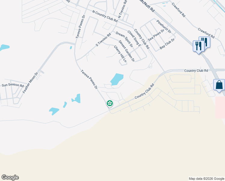 map of restaurants, bars, coffee shops, grocery stores, and more near 211 Casas Bella Court in Santa Teresa