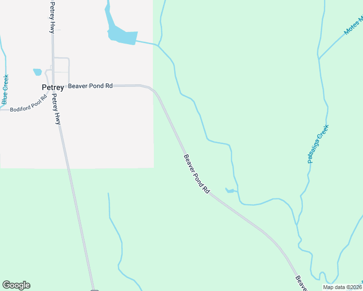 map of restaurants, bars, coffee shops, grocery stores, and more near Beaver Pond Road in Grady