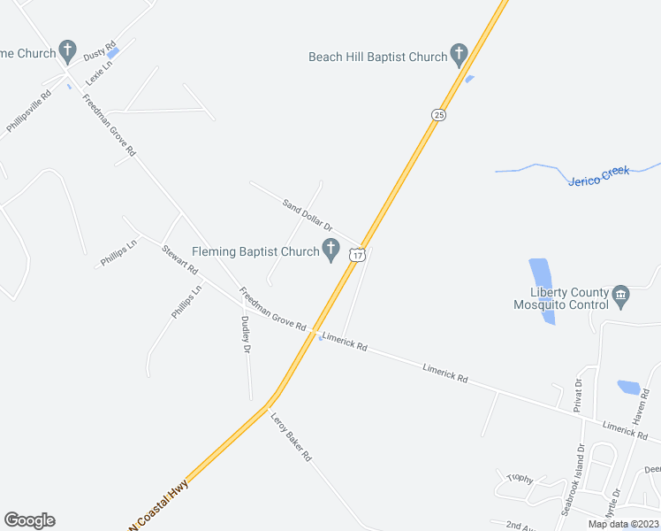 map of restaurants, bars, coffee shops, grocery stores, and more near 3526 North Coastal Highway in Fleming