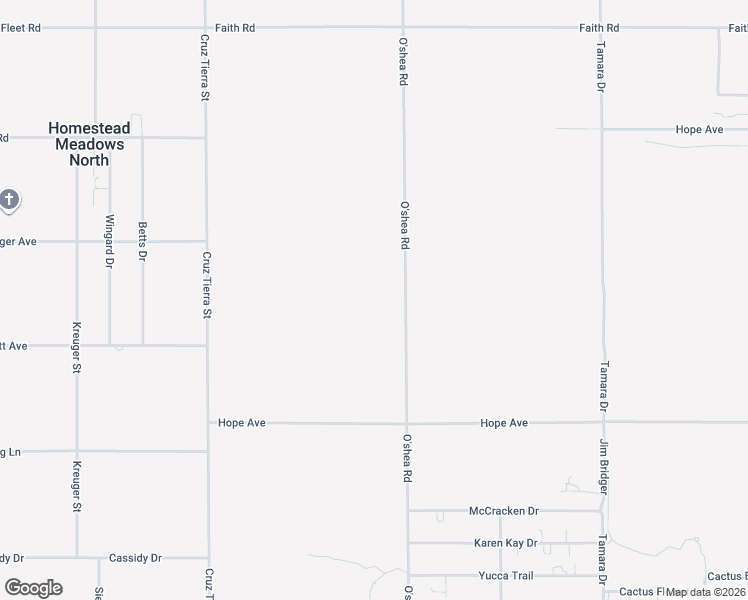 map of restaurants, bars, coffee shops, grocery stores, and more near O'shea Road in El Paso