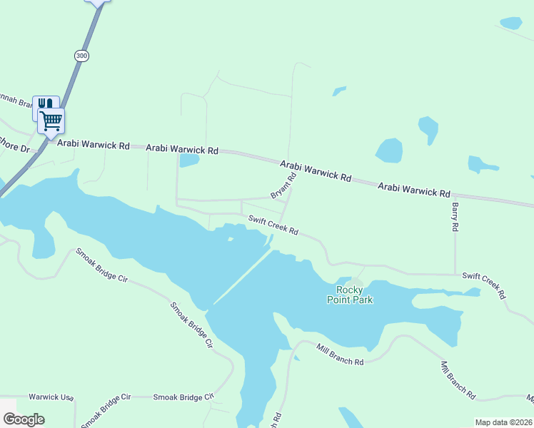 map of restaurants, bars, coffee shops, grocery stores, and more near 113 Catfish Drive in Cordele