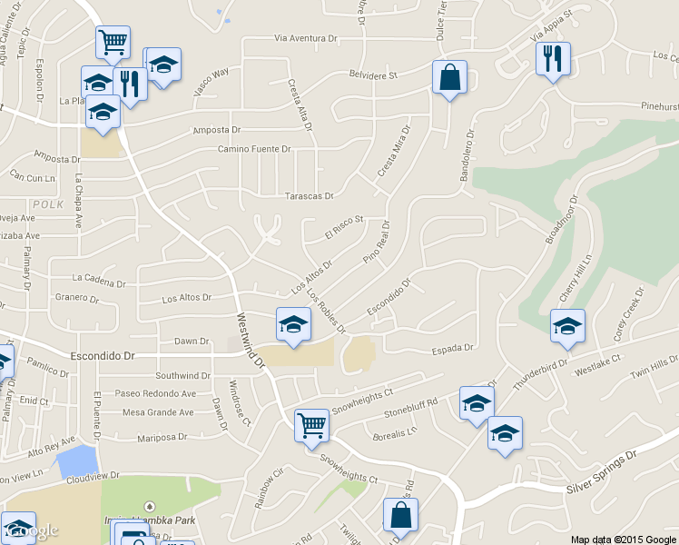 map of restaurants, bars, coffee shops, grocery stores, and more near 6241 Pino Real Drive in El Paso