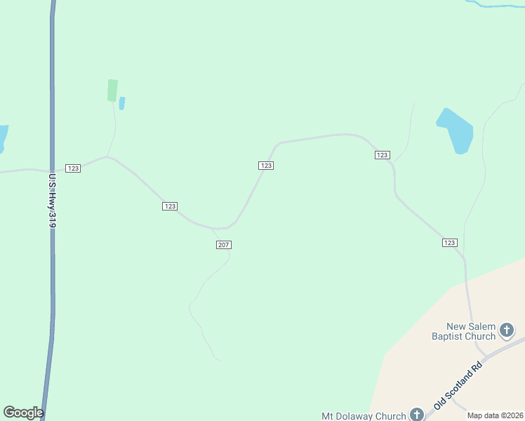 map of restaurants, bars, coffee shops, grocery stores, and more near County Road 123 in Jacksonville