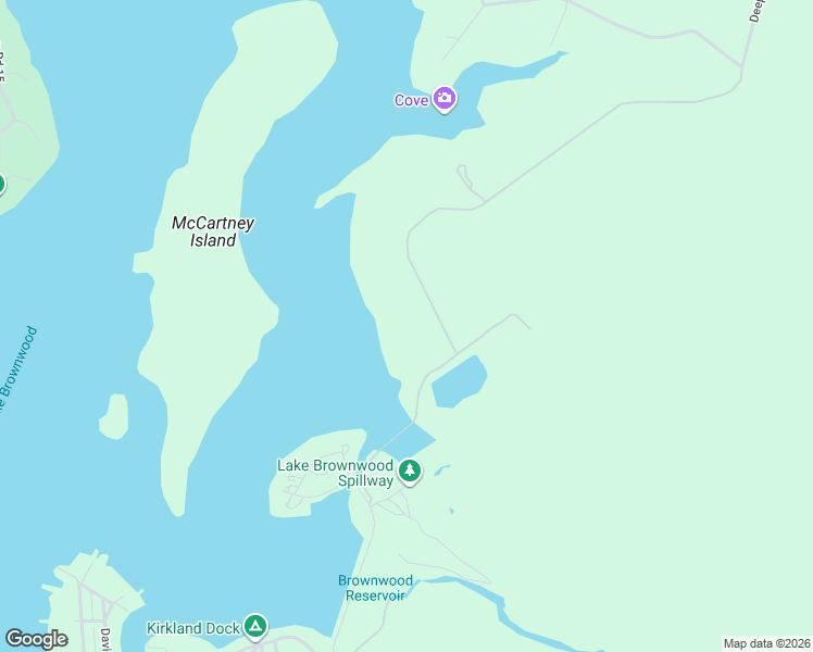 map of restaurants, bars, coffee shops, grocery stores, and more near 2035 Deep Water Road in Brownwood