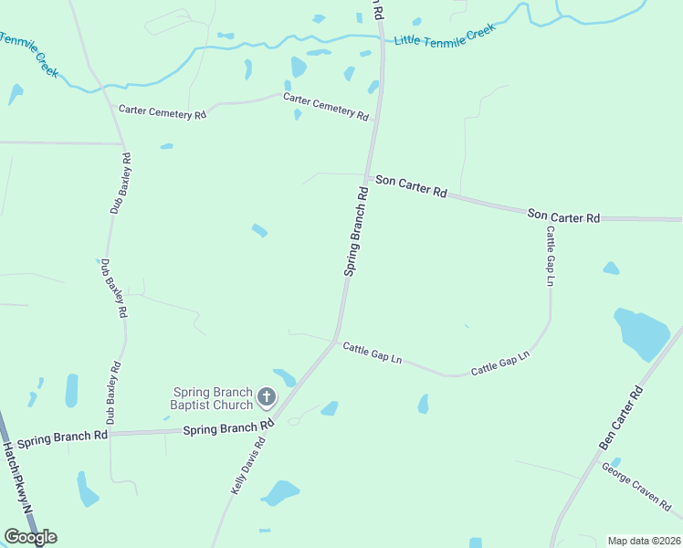 map of restaurants, bars, coffee shops, grocery stores, and more near 1201 Spring Branch Road in Baxley