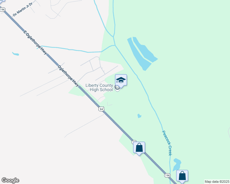 map of restaurants, bars, coffee shops, grocery stores, and more near 3216 East Oglethorpe Highway in Hinesville