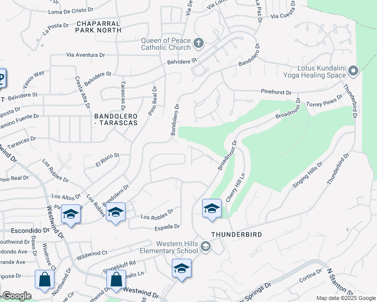 map of restaurants, bars, coffee shops, grocery stores, and more near 6001 Rinconcito Way in El Paso