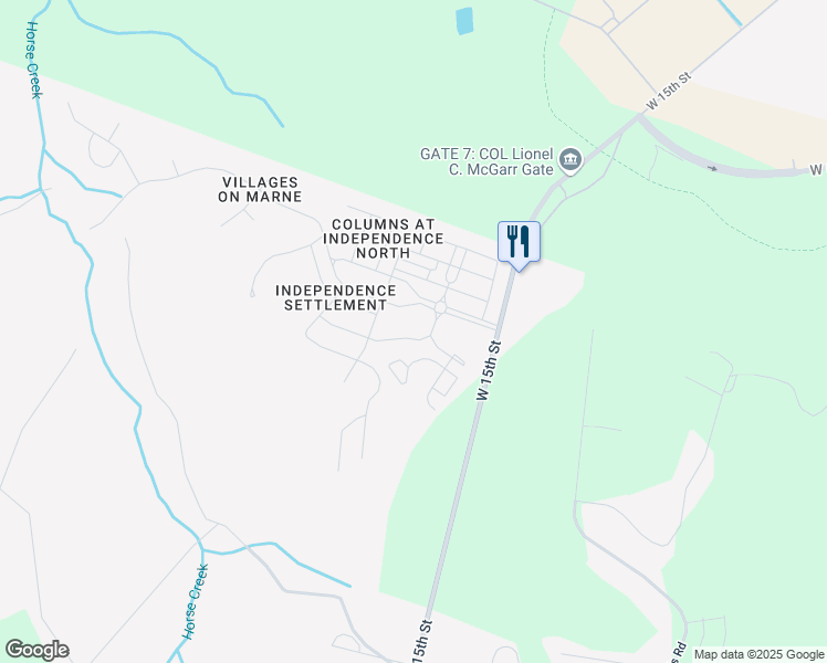 map of restaurants, bars, coffee shops, grocery stores, and more near 540 Burke Drive in Hinesville