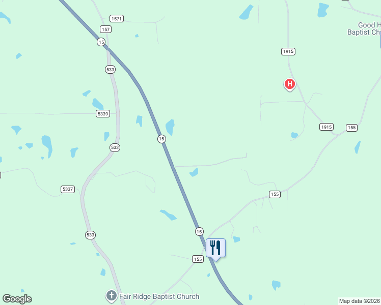 map of restaurants, bars, coffee shops, grocery stores, and more near 862 Mississippi 15 in Stringer