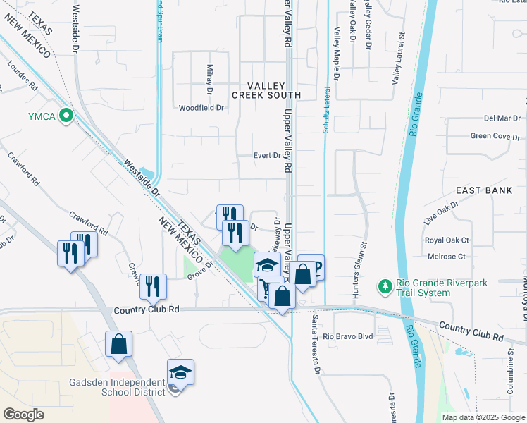 map of restaurants, bars, coffee shops, grocery stores, and more near 2918 Lakeway Drive in El Paso