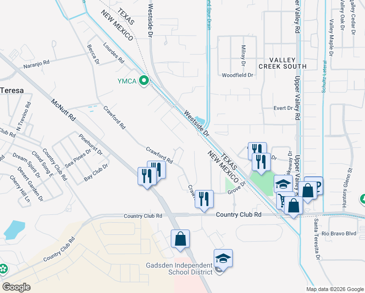 map of restaurants, bars, coffee shops, grocery stores, and more near 140 Tierra Vista Drive in Santa Teresa
