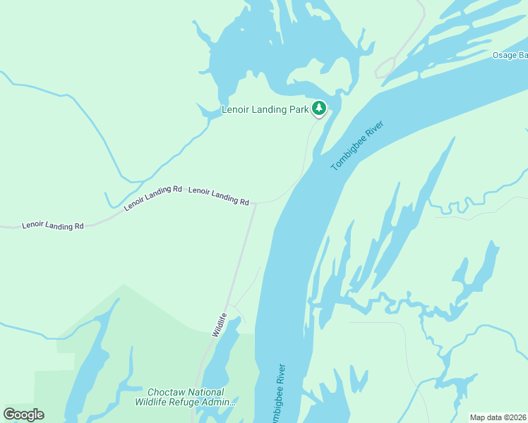 map of restaurants, bars, coffee shops, grocery stores, and more near 299 Lenoir Landing Road in Gilbertown