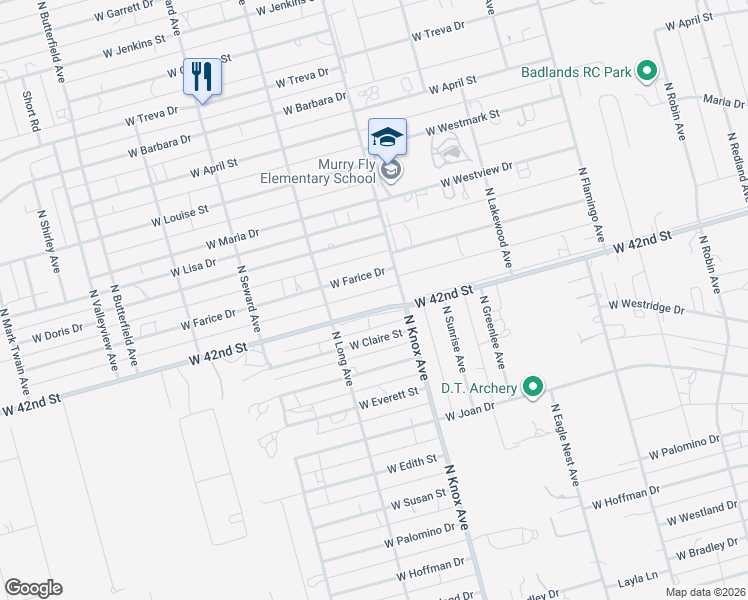 map of restaurants, bars, coffee shops, grocery stores, and more near 12017 West Farice Drive in Odessa