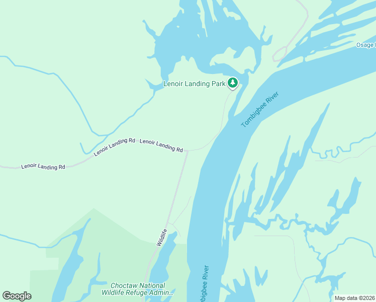 map of restaurants, bars, coffee shops, grocery stores, and more near 299 Lenoir Landing Road in Gilbertown