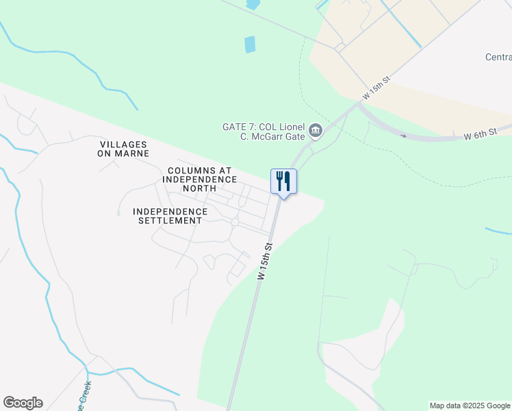 map of restaurants, bars, coffee shops, grocery stores, and more near 408 Valdez Court in Hinesville