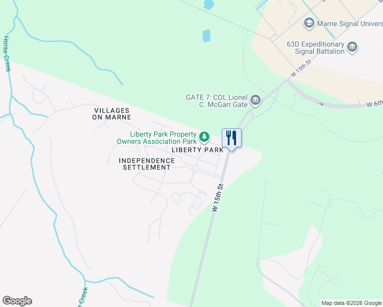 map of restaurants, bars, coffee shops, grocery stores, and more near 133 Davila Street in Hinesville