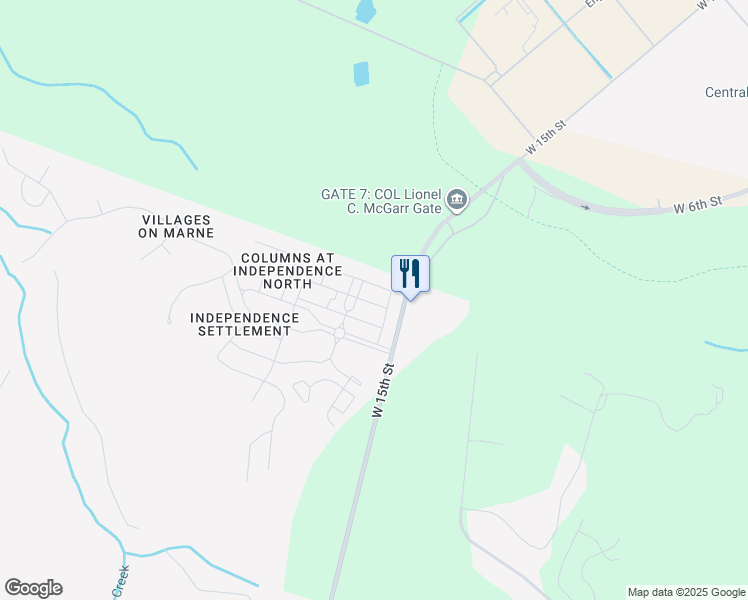 map of restaurants, bars, coffee shops, grocery stores, and more near 408 Valdez Court in Hinesville