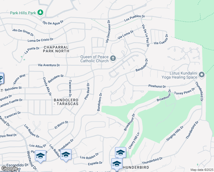 map of restaurants, bars, coffee shops, grocery stores, and more near 6035 Bandolero Drive in El Paso