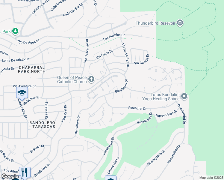 map of restaurants, bars, coffee shops, grocery stores, and more near 765 Via Verde Street in El Paso