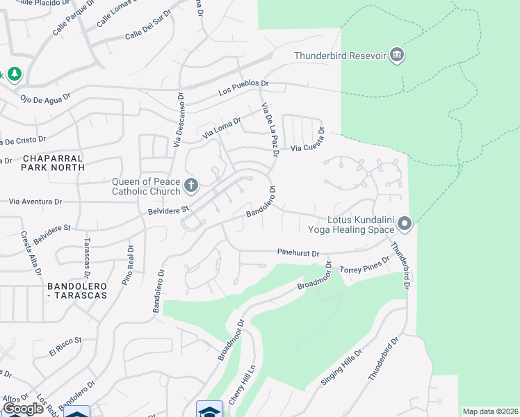 map of restaurants, bars, coffee shops, grocery stores, and more near 5919e Bandolero Drive in El Paso