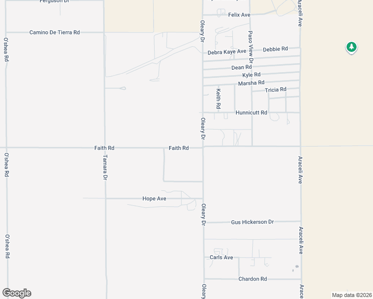 map of restaurants, bars, coffee shops, grocery stores, and more near 15270 Faith Road in El Paso