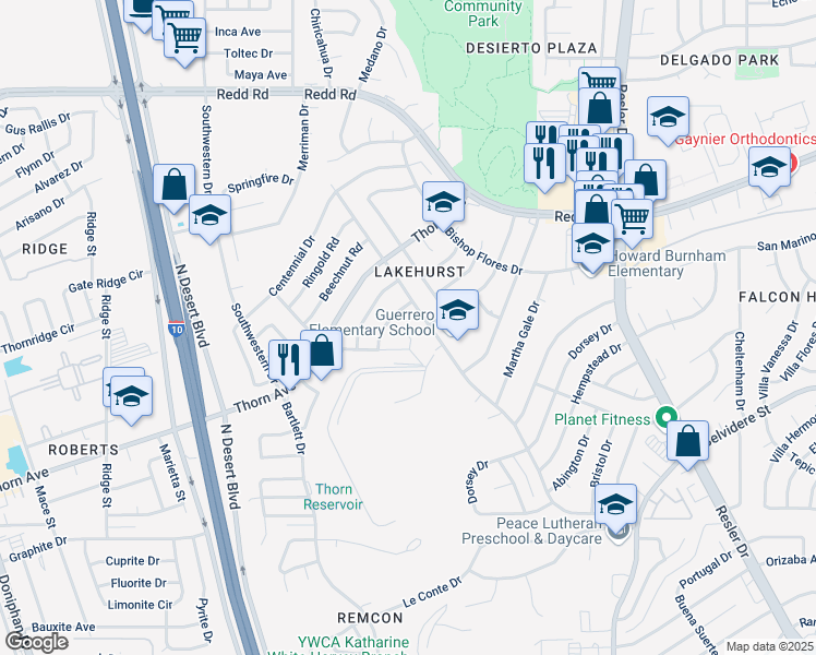 map of restaurants, bars, coffee shops, grocery stores, and more near 8400 Saratoga Drive in El Paso